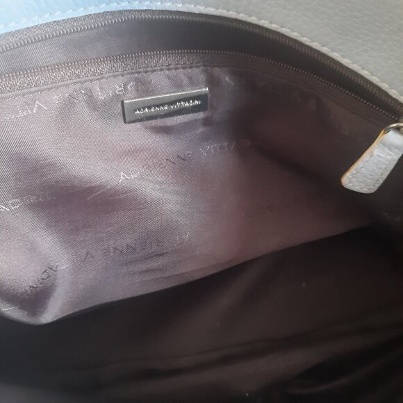 Adrienne Vittadini Pink/White Leather Handbag W/Top Handles - Picture 7 of 8